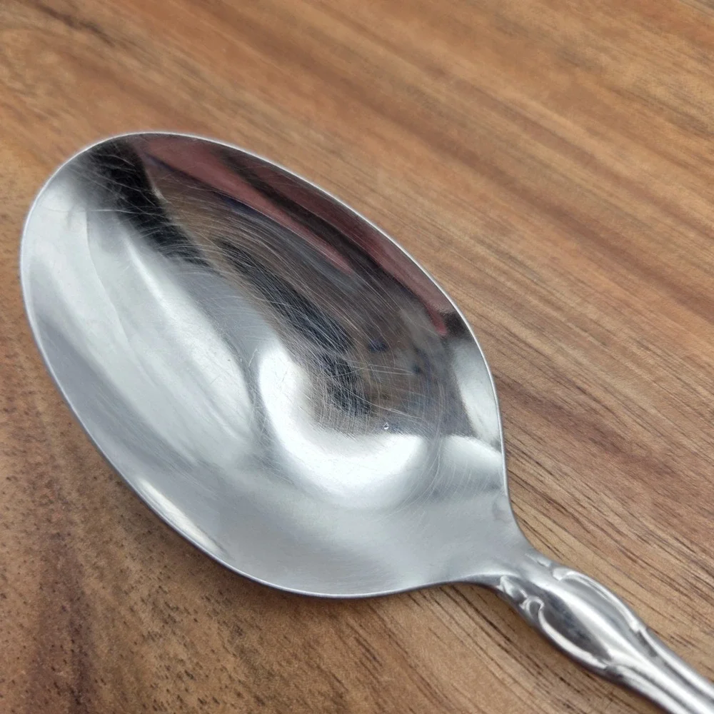 Set Of 5 Oneida Community Cantata Pattern Stainless Steel 7" Soup Spoons - Picture 4 of 7